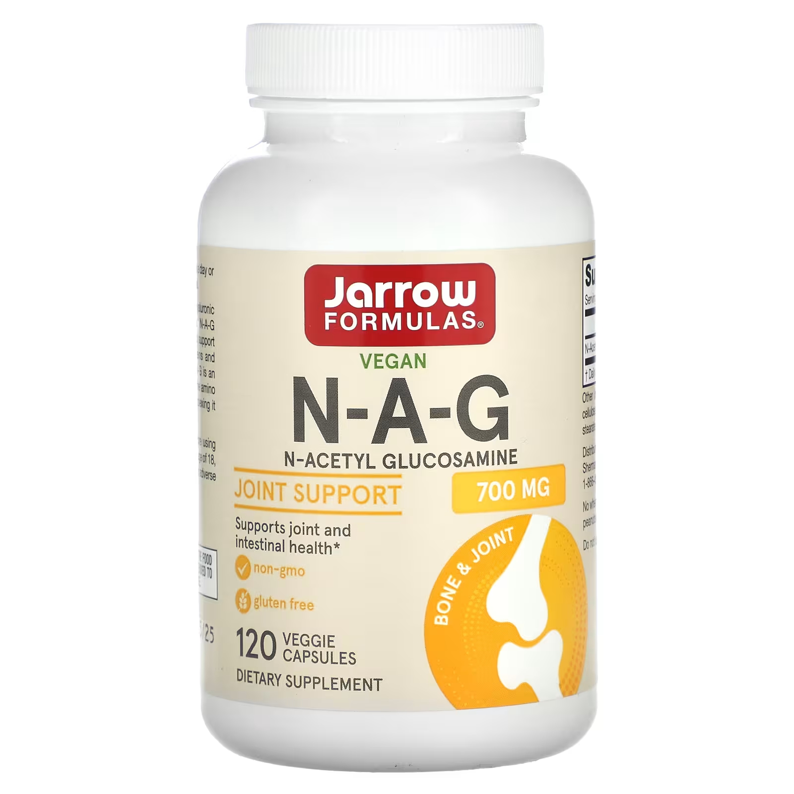 Jarrow Formulas NAG 700 мг 120 растительных капсул jarrow formulas ашваганда 300 мг 120 растительных капсул