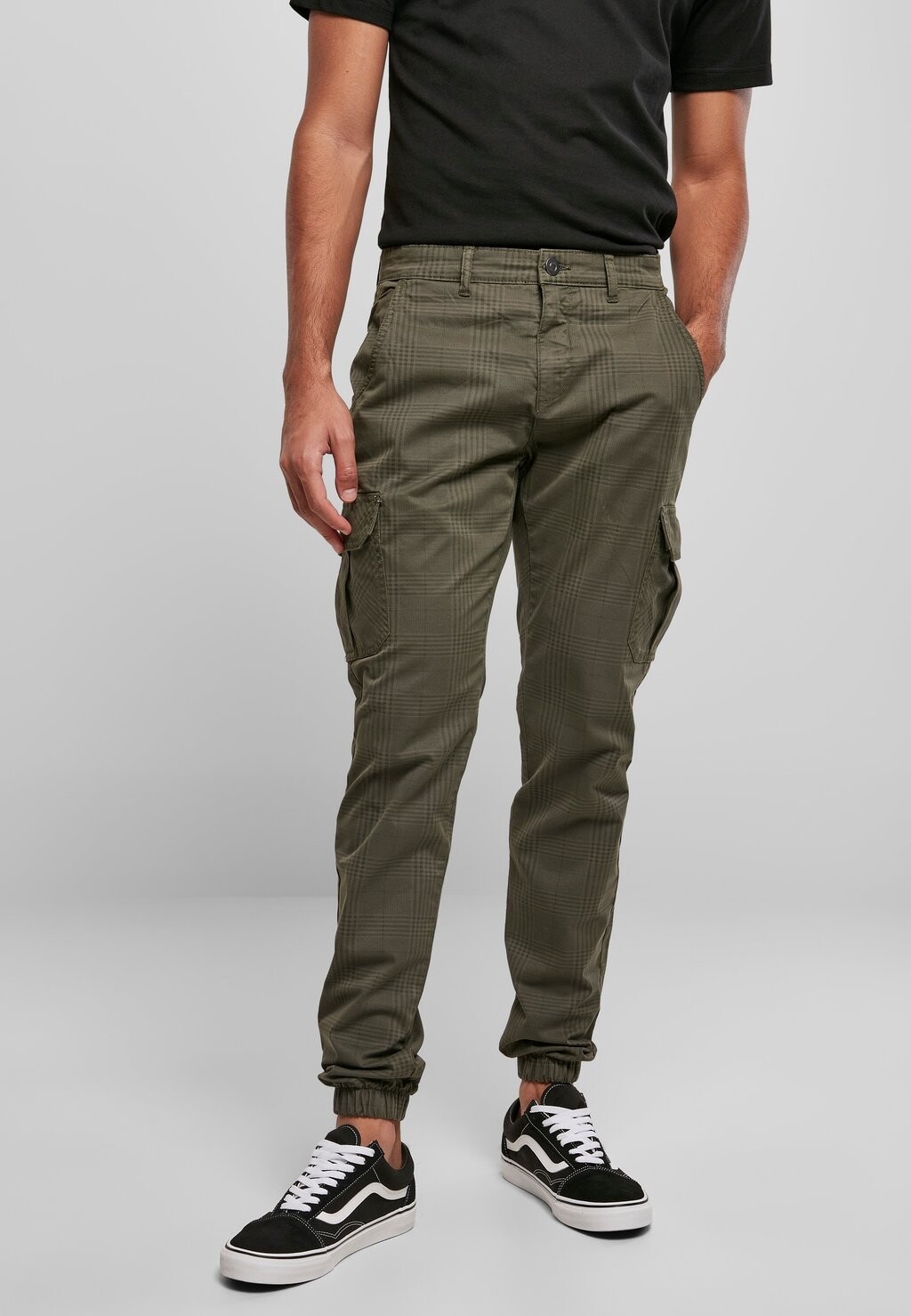 

Брюки карго AOP GLENCHECK CARGO JOG PANTS Urban Classics, оливковый, Зеленый