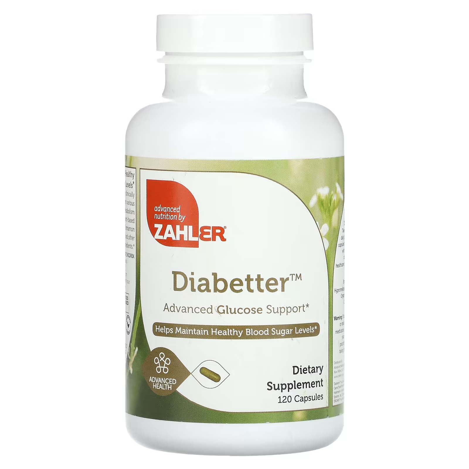 Улучшенная поддержка уровня глюкозы Zahler Diabetter, 120 капсул поддержка здоровья кишечника zahler 60 капсул
