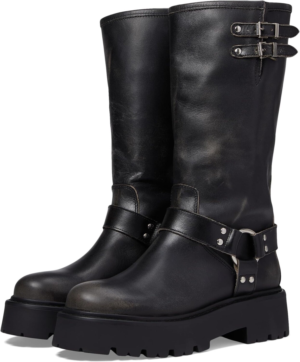 

Мотоботинки Raige Steve Madden, цвет Black Distressed