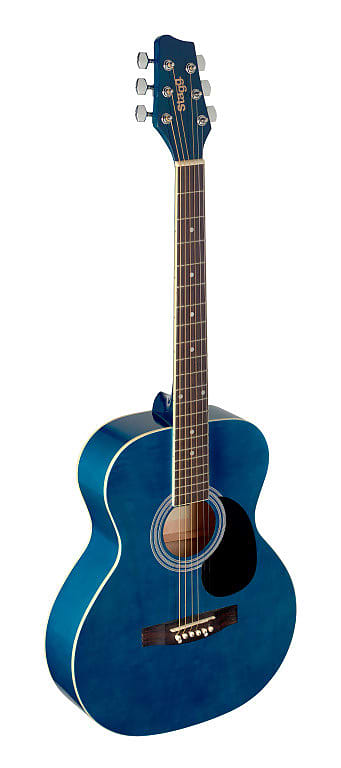 Акустическая гитара STAGG 4/4 blue auditorium acoustic guitar with basswood top акустическая гитара stagg sa20a snb auditorium 4 4 size basswood top