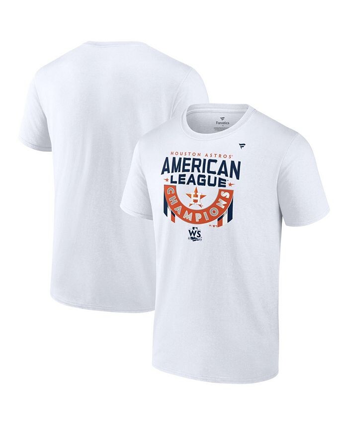 

Мужская белая футболка с коротким рукавом с фирменным логотипом Houston Astros 2022 American League Champions Locker Room Fanatics, белый