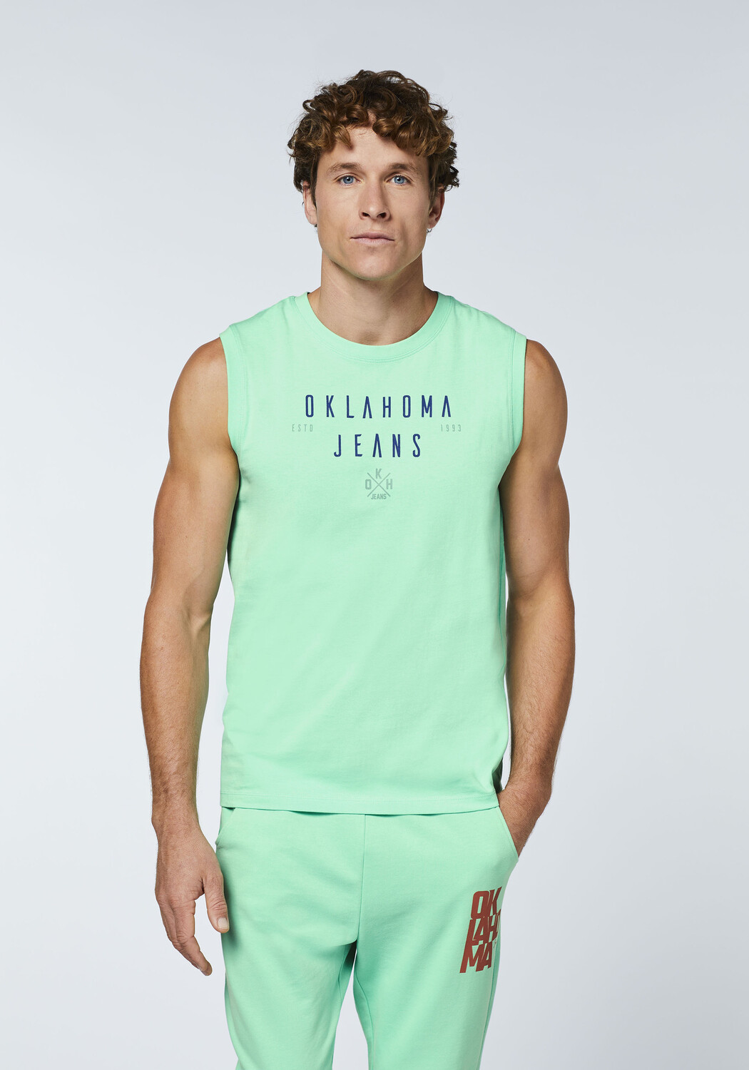 

Футболка Oklahoma Jeans Top, бирюзовый