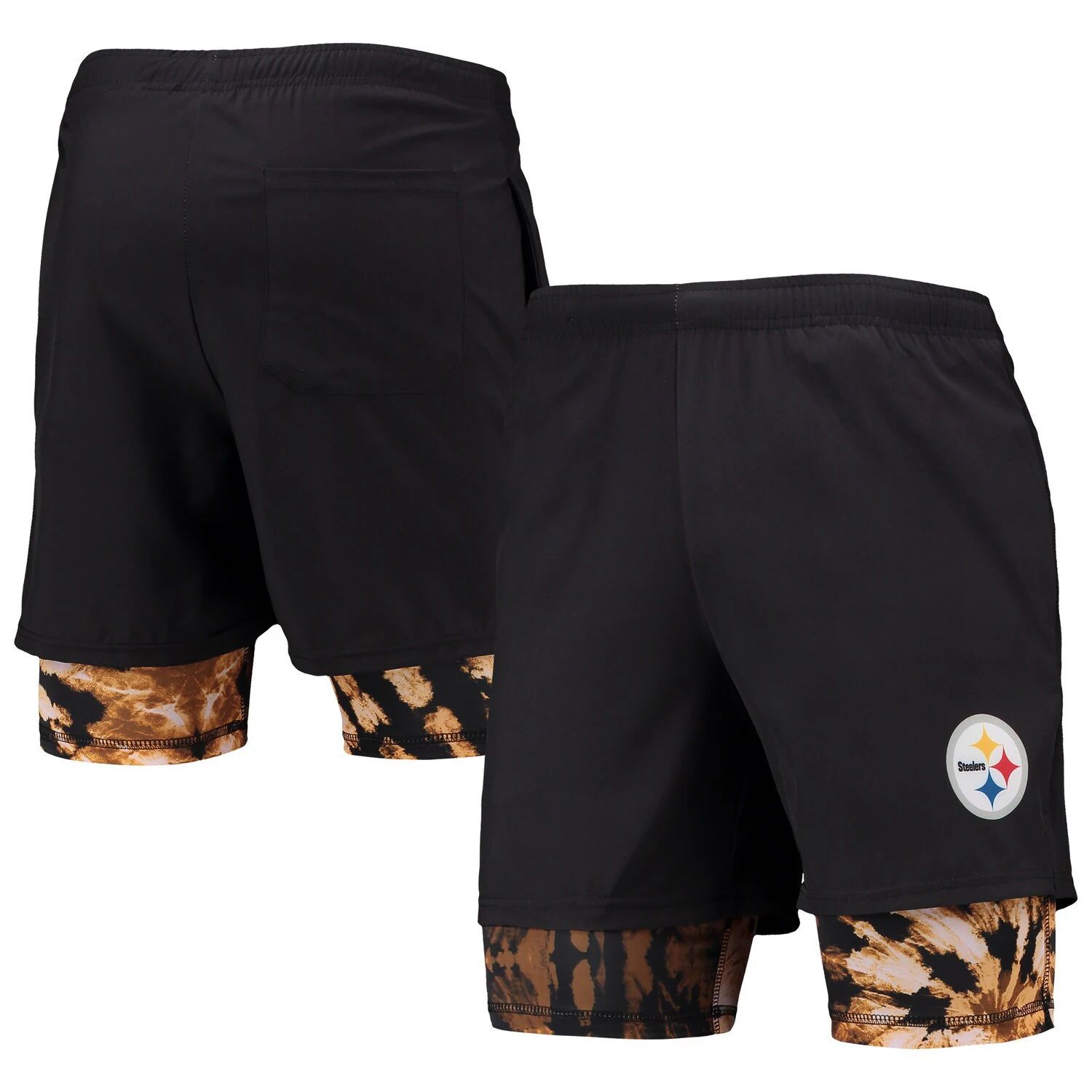 Мужские шорты для бега FOCO черные Pittsburgh Steelers фото