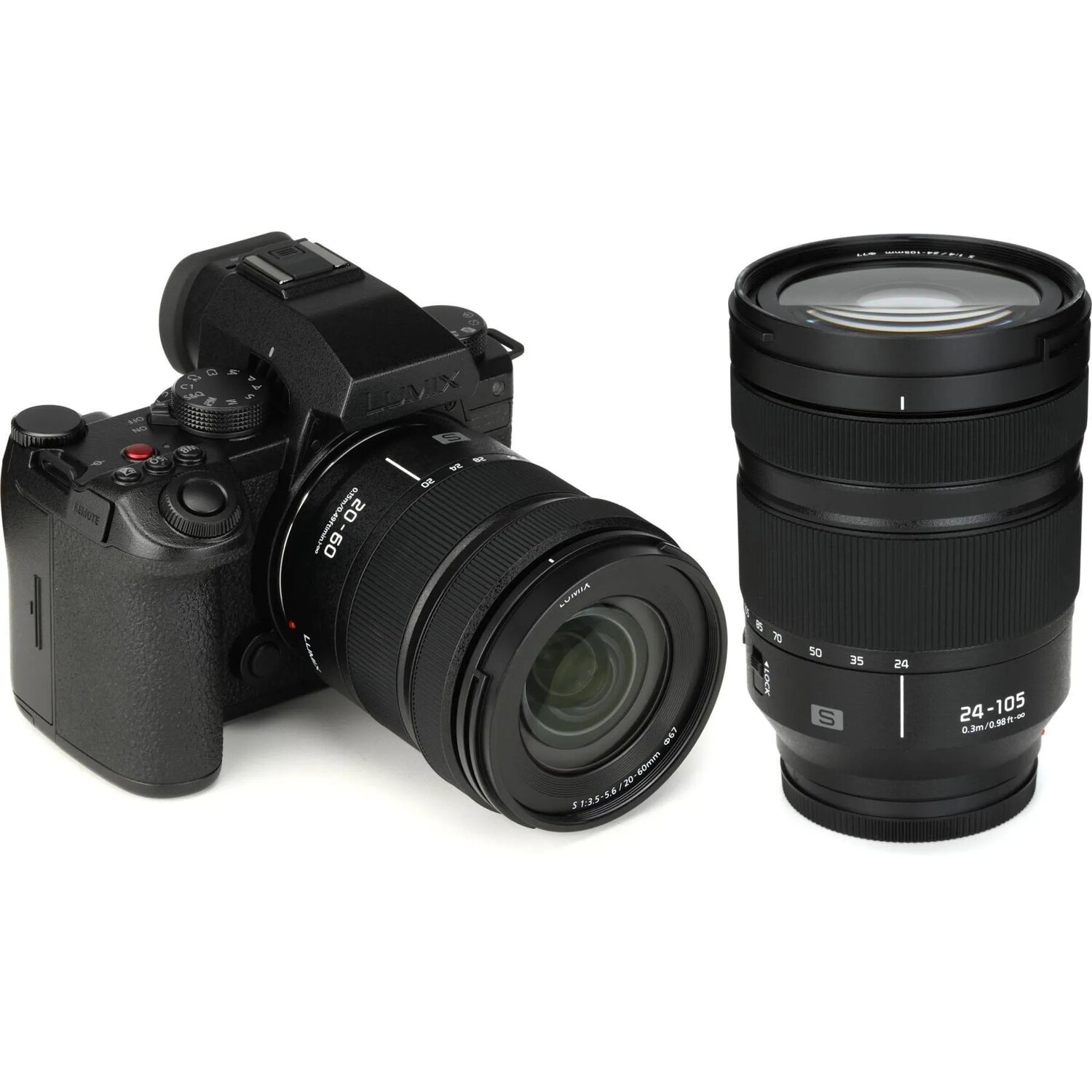 

Новая полнокадровая беззеркальная камера Panasonic Lumix S5M2X с объективом 20–60 мм и S-R24105 S 24–105 мм f/4 Macro O.I.S. Объектив
