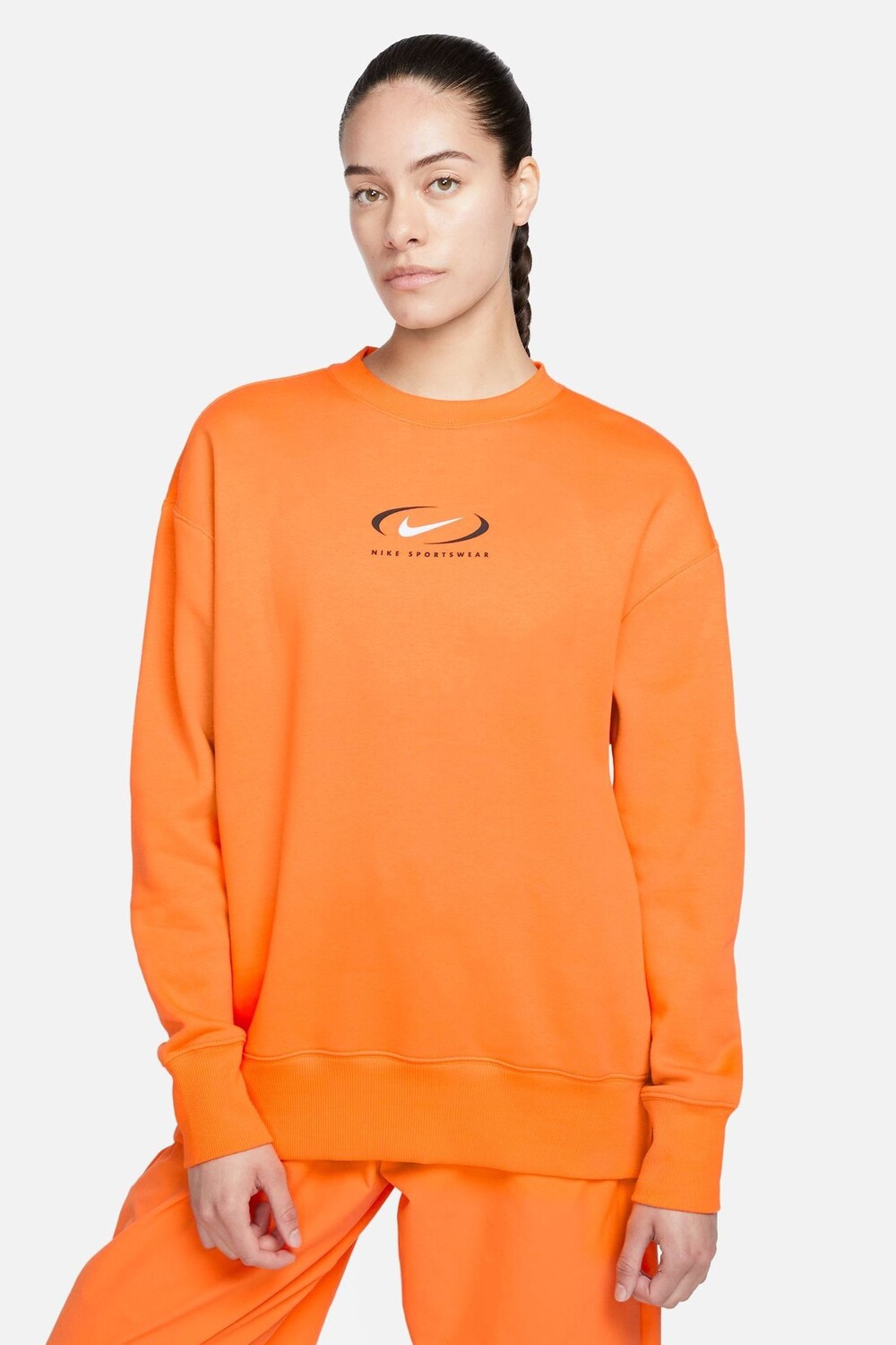 

Винтажная толстовка оверсайз с круглым вырезом Nike, оранжевый