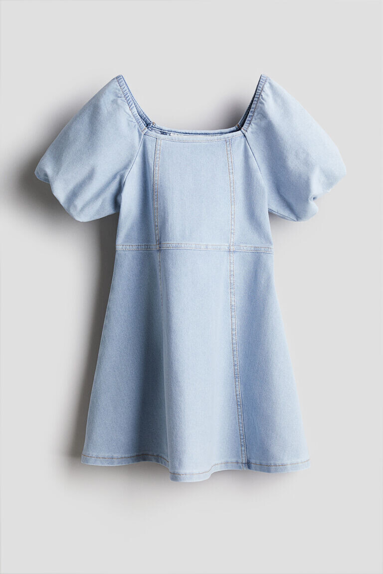 

Платье с объемными рукавами H&M, синий