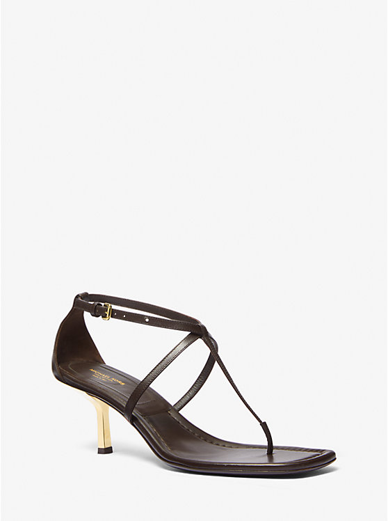 цена Кожаные сандалии «Анна» Michael Kors Collection, коричневый
