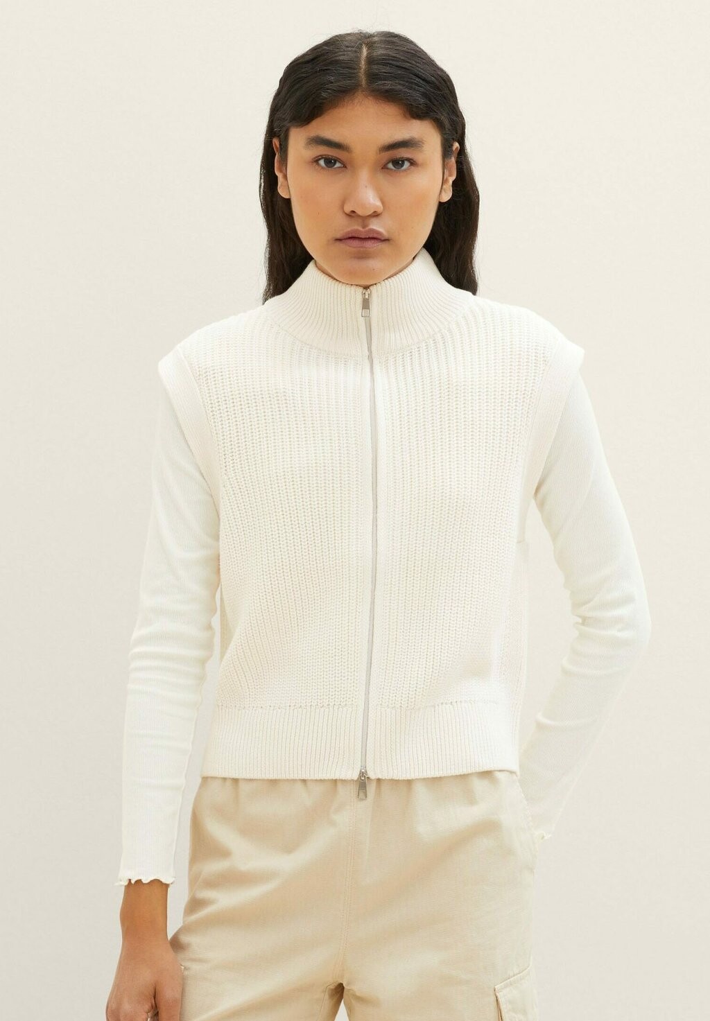 

Жилет TOM TAILOR DENIM, цвет gardenia white