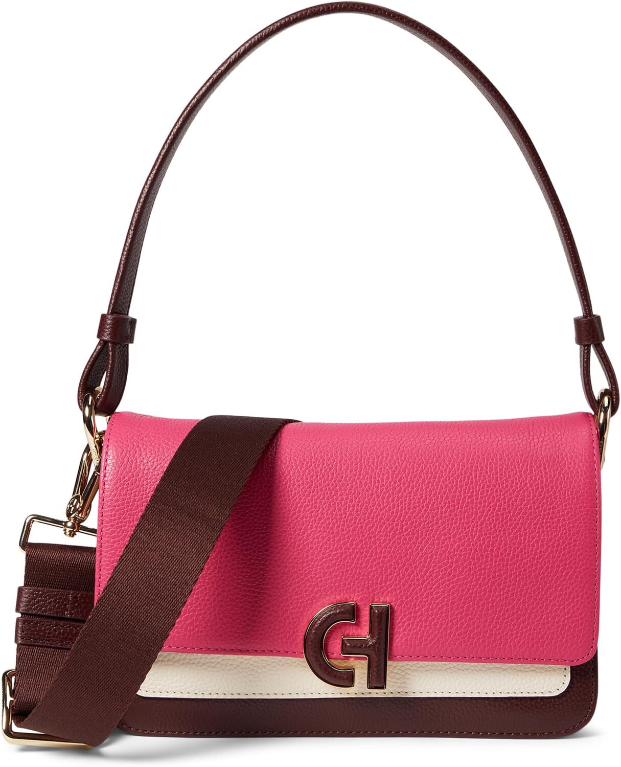 

Мини-сумка через плечо Cole Haan, цвет Bloodstone/Pink Yarrow/Ivory