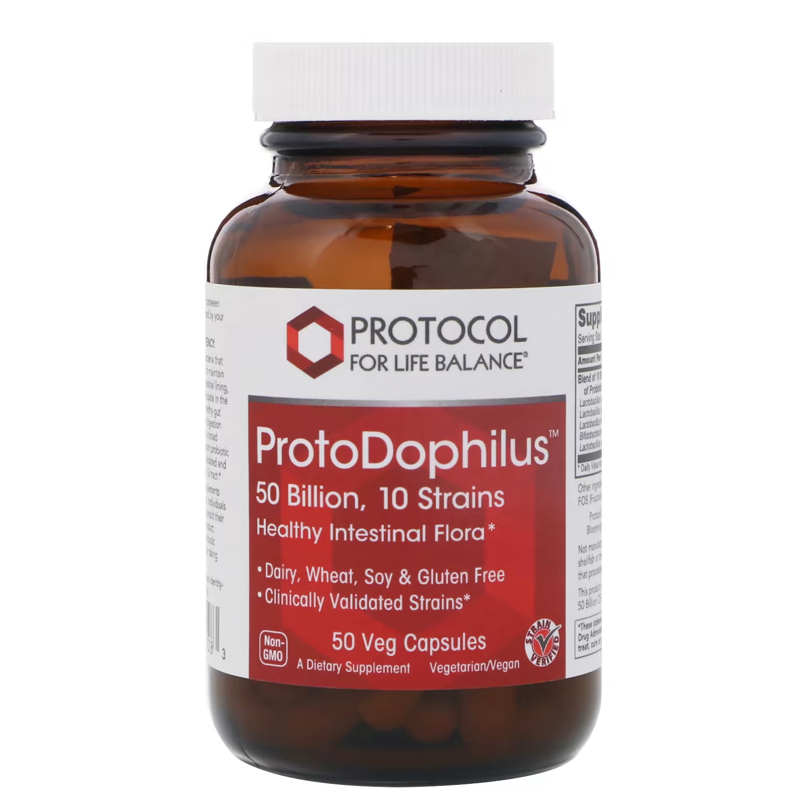 цена Протокол Life Balance ProtoDophilus 50 миллиардов 10 штаммов 50 растительных капсул Protocol for Life Balance