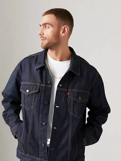 

Куртка дальнобойщика свободного кроя Levi's, цвет Playground Rinse - Dark Wash
