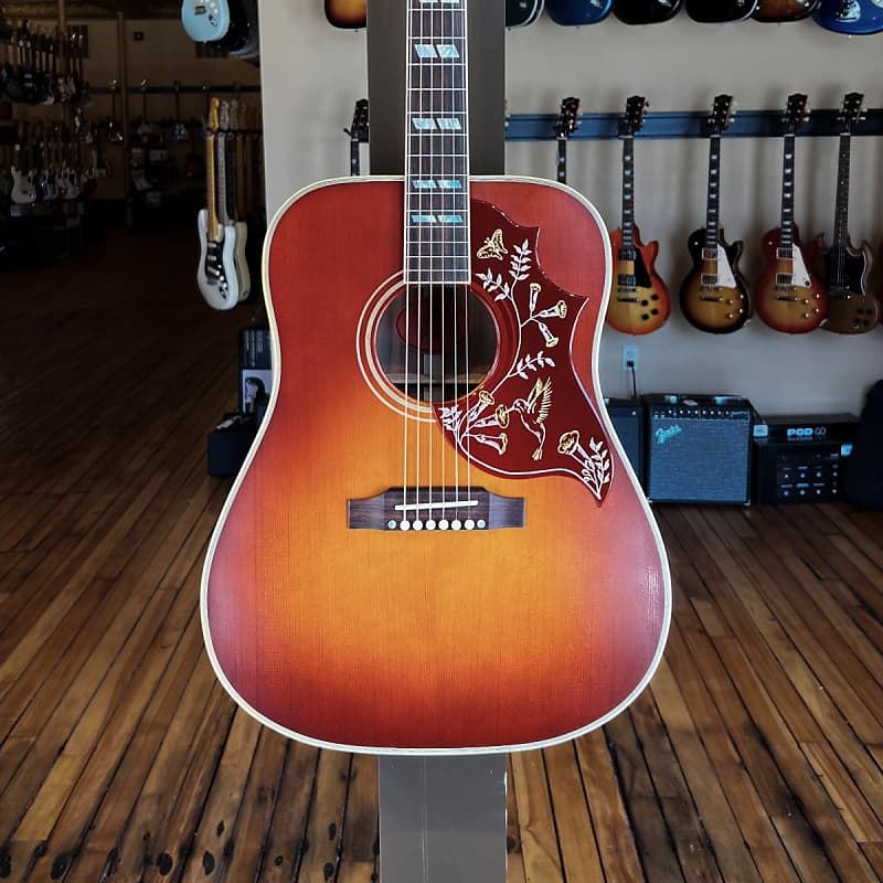 Акустическая гитара Gibson 1960 Hummingbird Fixed Bridge - Heritage Cherry Sunburst цена и фото