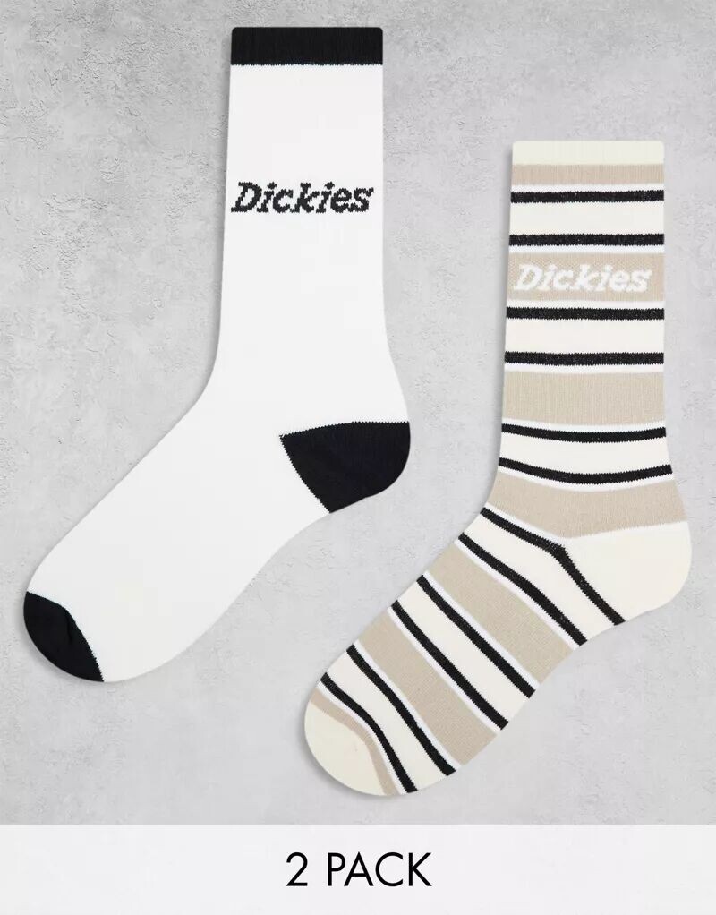 

Набор из двух белых и бежевых носков Dickies Glade Spring Spring