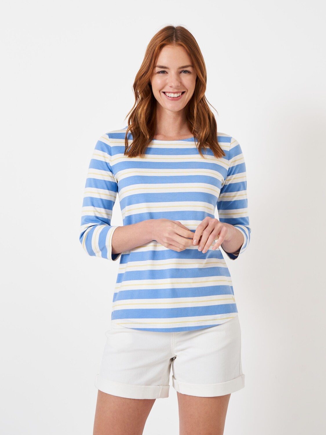 

Топ в полоску Crew Clothing Essential Breton, синий