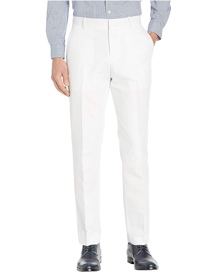 

Брюки Perry Ellis Portfolio Modern Fit Linen Dress, белый