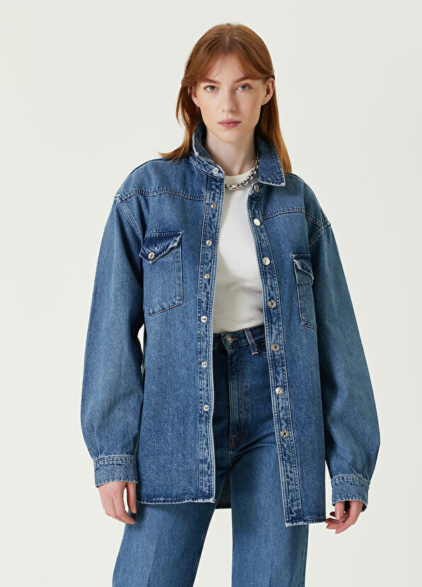 

Круглая рубашка Made In Tomboy, синий