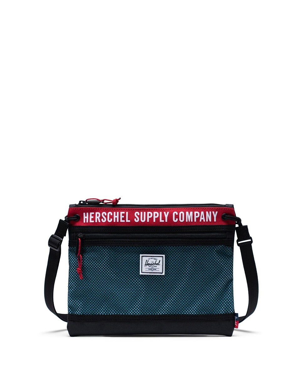 

Разноцветная плоская сумка через плечо унисекс на молнии Herschel, мультиколор