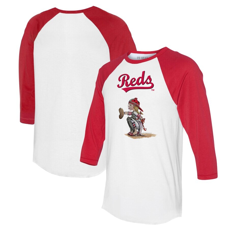 

Футболка с длинным рукавом Tiny Turnip Cincinnati Reds, белый