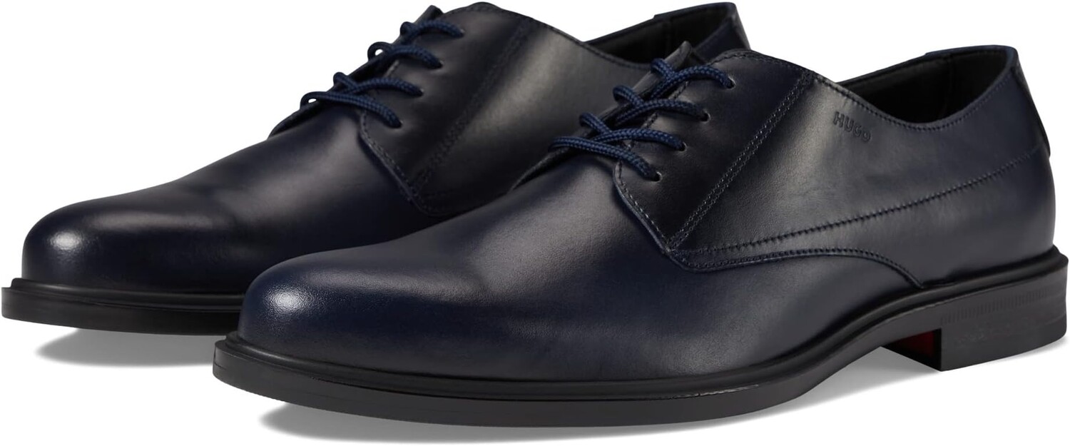 

Оксфорды Kerr Brushed Leather Derby Shoes HUGO, цвет Whale Blue