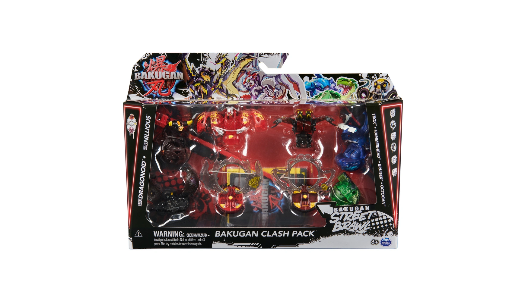 игровой набор spin master bakugan geogan geoforge dragonoid 6060838 Spin Master Бакуганская уличная драка, Clash, набор из 6 штук