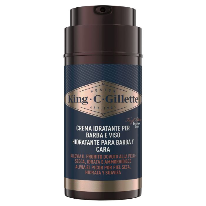 Крем для лица Gillette King C. Crema Hidratante para Cara y Barba Gillette, 100 ml крем для лица lanbena увлажняющий крем для лица с витамином с