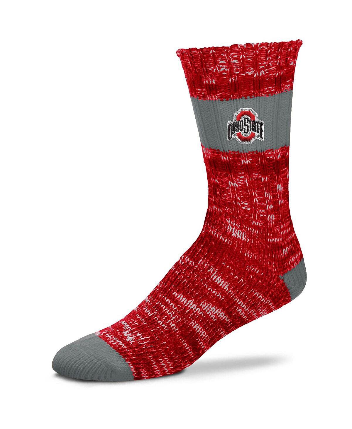 

Женские носки с круглым вырезом в горошек штата Огайо Buckeyes Alpine Stripes For Bare Feet, красный