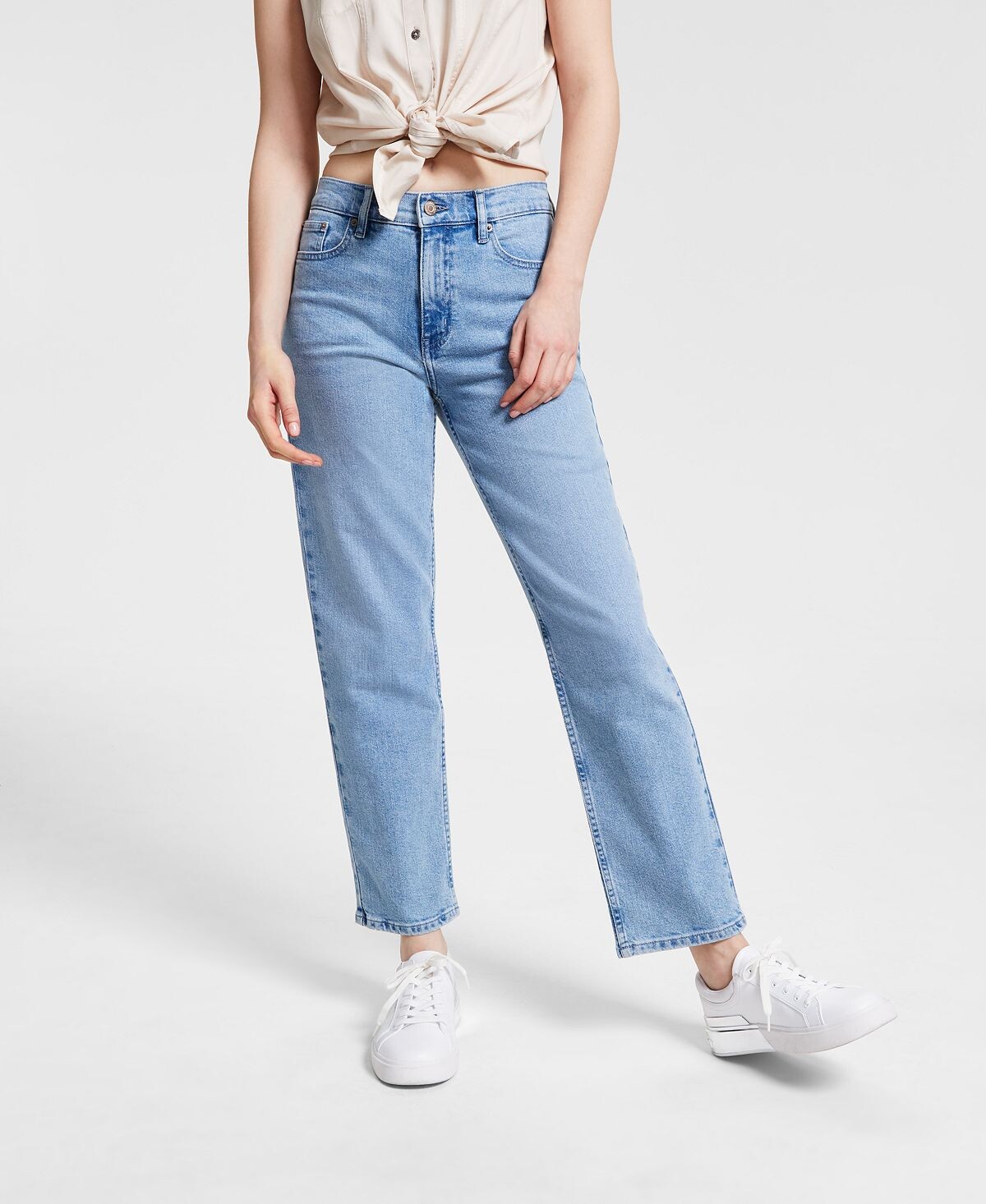 

Женские джинсы прямого кроя с высокой посадкой Calvin Klein Jeans