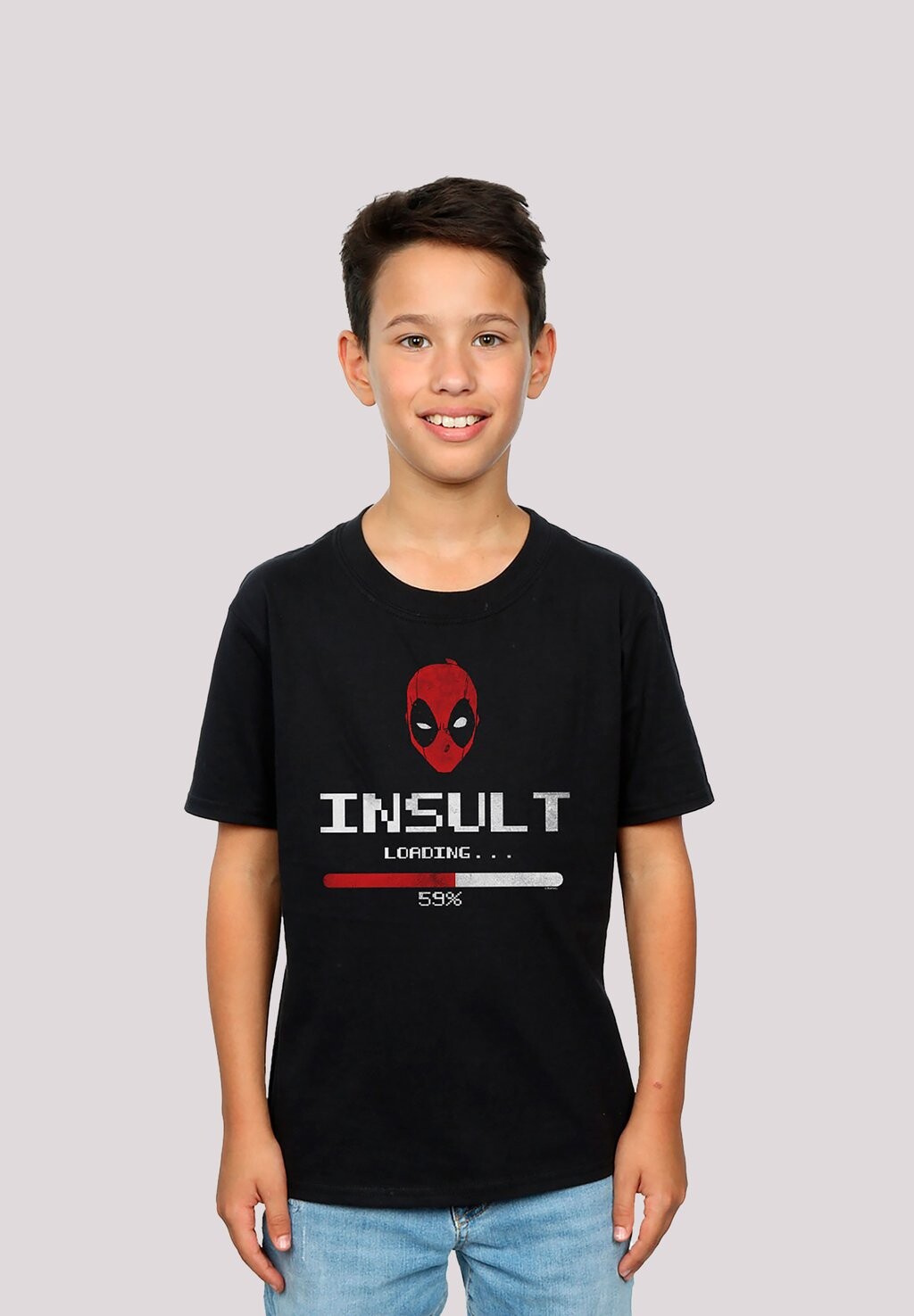 

Футболка с принтом MARVEL DEADPOOL INSULT LOADING PREMIUM SUPERHELDEN IRON MAN CA F4NT4STIC, цвет black