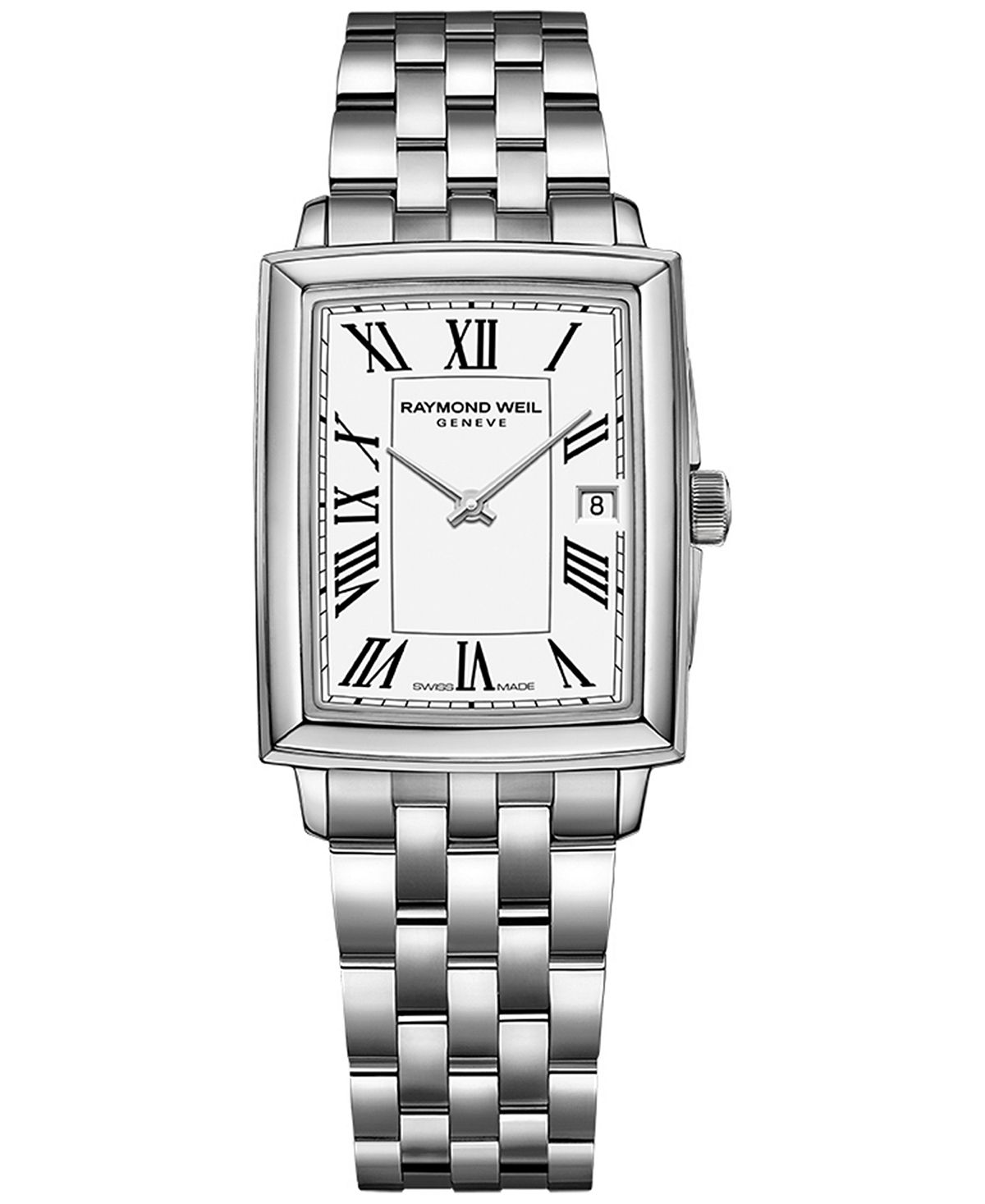 Женские швейцарские часы Toccata с браслетом из нержавеющей стали 25x34 мм Raymond Weil, белый