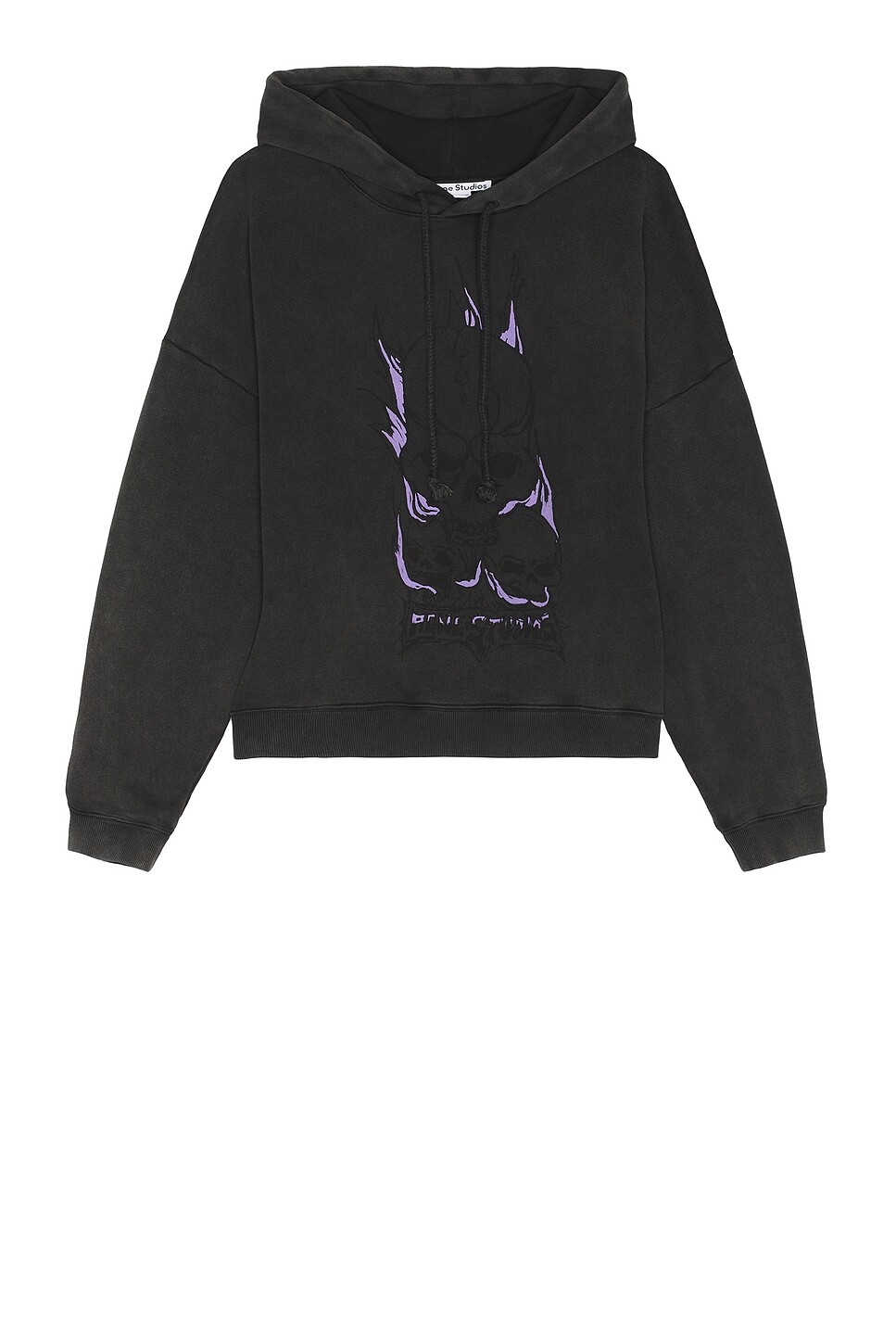 

Выцветшая толстовка с капюшоном Acne Studios, цвет Faded Black