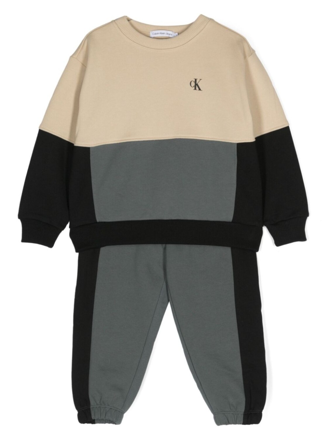 

Спортивный костюм в стиле колор-блок Calvin Klein Kids, черный