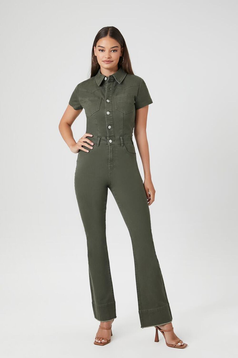 

Комбинезон из саржи Forever 21, кипарис