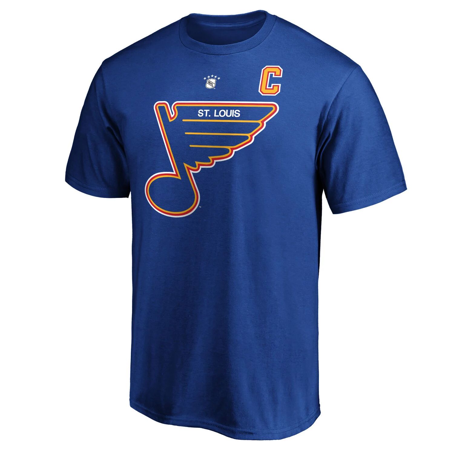 Мужская футболка Fanatics с логотипом Wayne Gretzky Blue St. Louis Blues Authentic Stack с именем и номером игрока в отставке