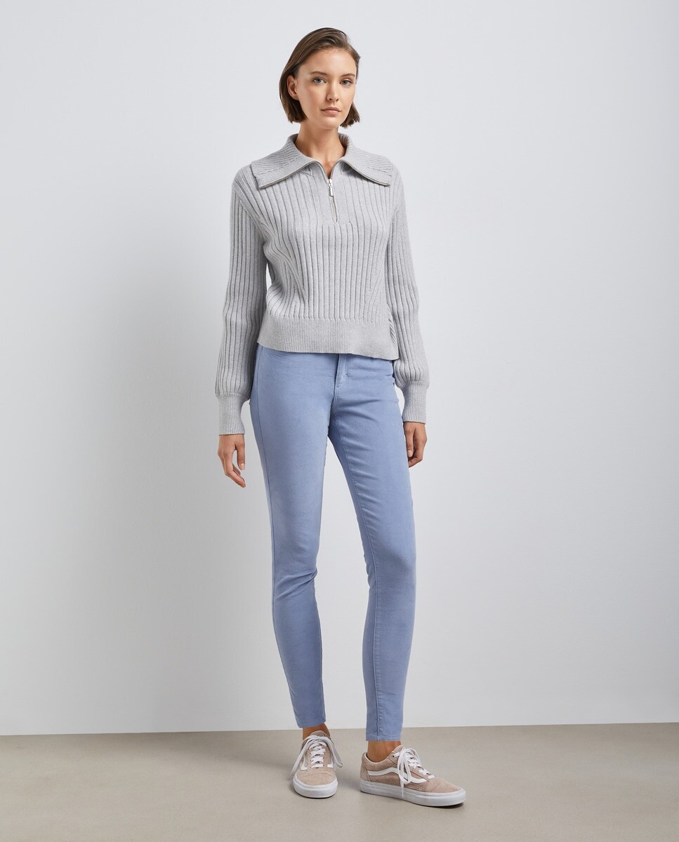 

Женские брюки из микро вельвета Easy Wear, светло-синий