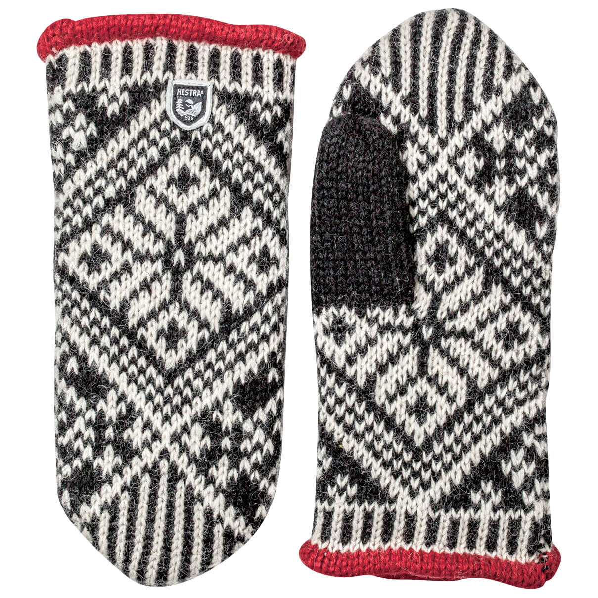 

Перчатки Hestra Nordic Wool Mitt, цвет Black/Offwhite, Черный