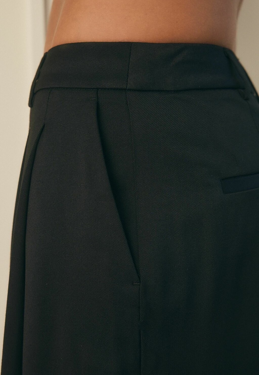 

Брюки Pleated Wide Leg Petite Next, черные