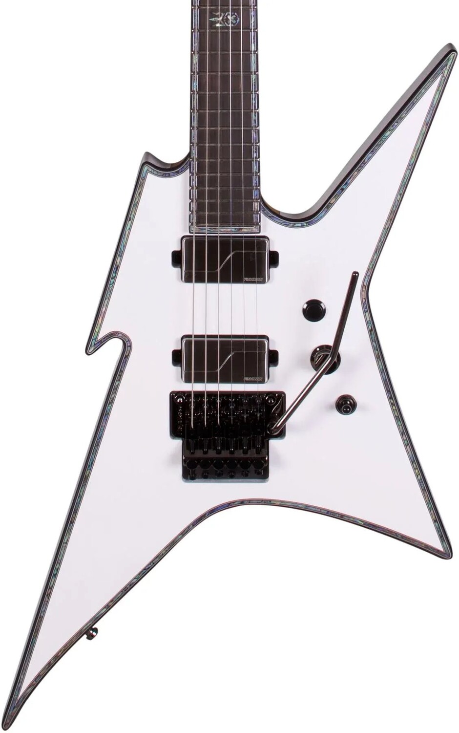 

Нью-Би-Си Rich Ironbird Extreme с электрогитарой Floyd Rose — матовый белый