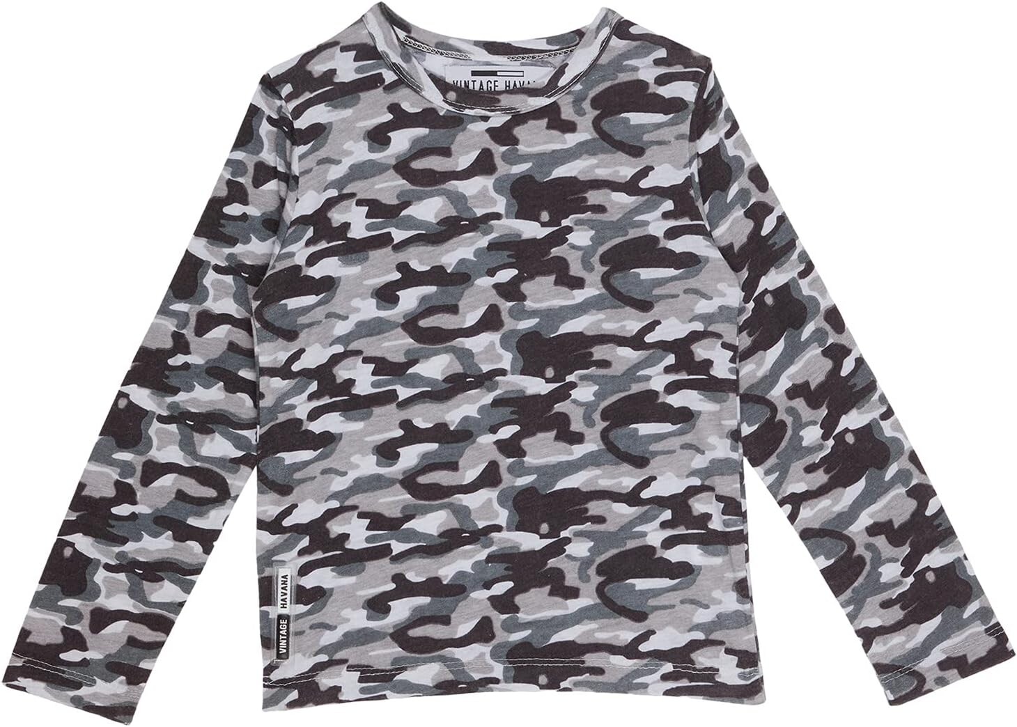 

Футболка Vintage Havana Long Sleeve Camo Print Tee, черный