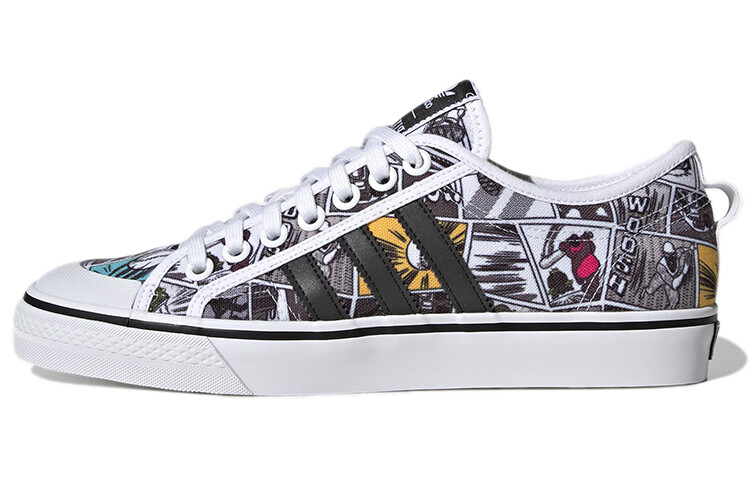 

Кроссовки унисекс для скейтбординга Pixar X Adidas Originals Nizza белый/черный