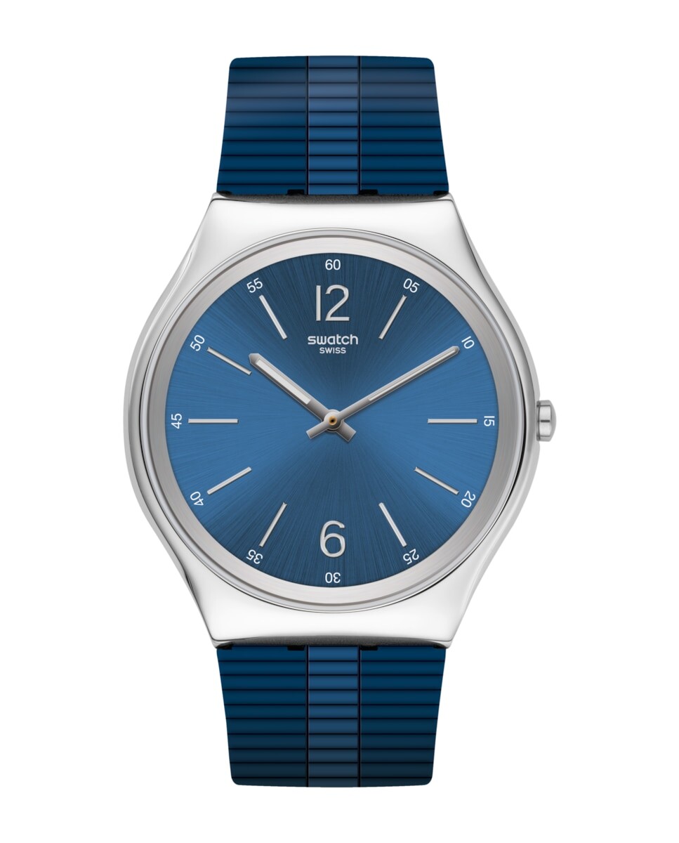 

Часы Bienne by day с синим каучуковым ремешком Swatch, синий