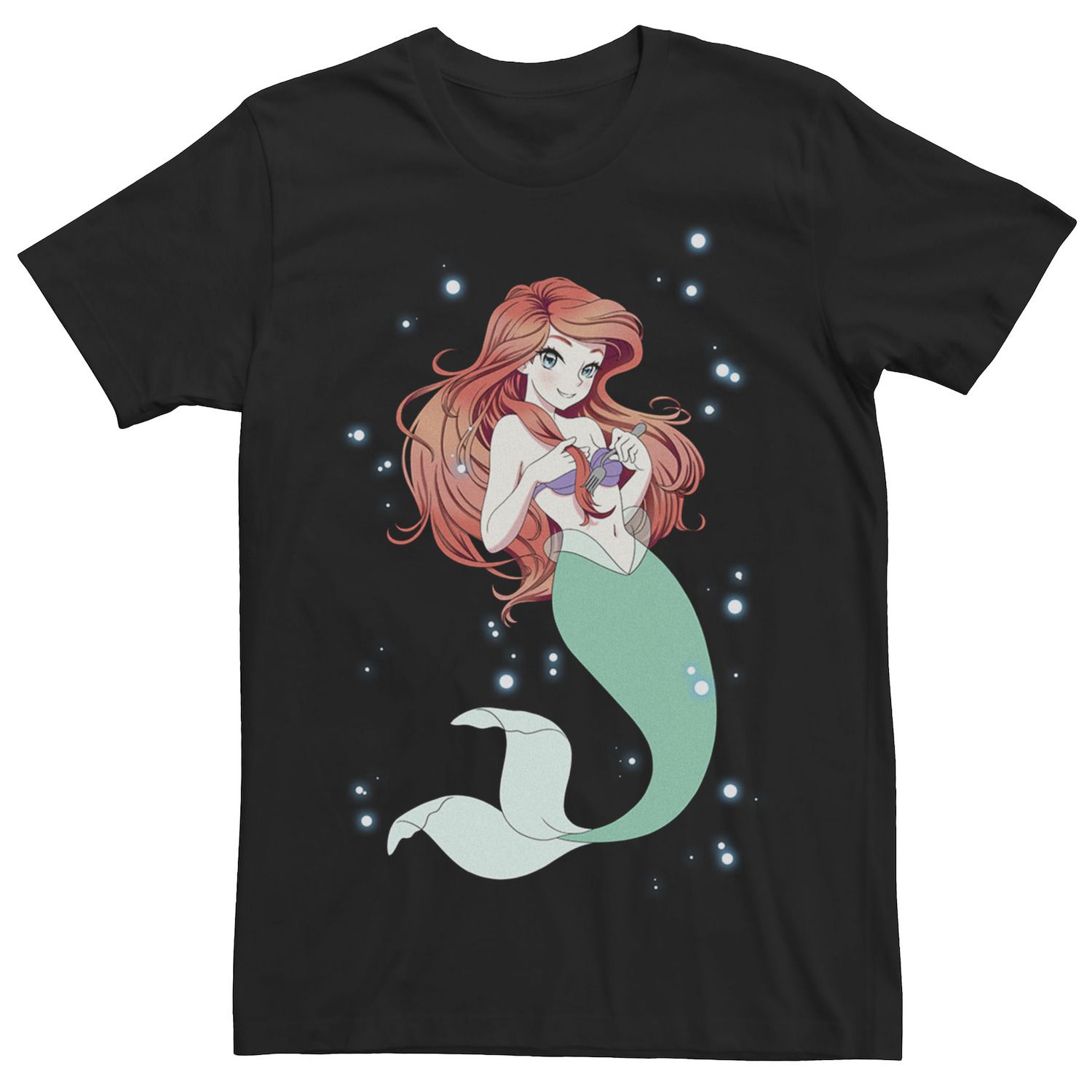 Мужская футболка Disney The Little Mermaid Anime Ariel