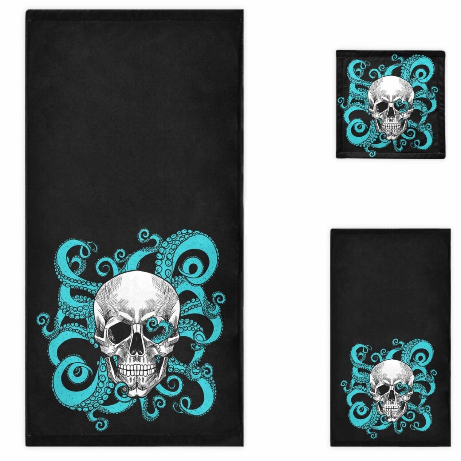 

Набор полотенец OctoSkull Luxe Trio, черный