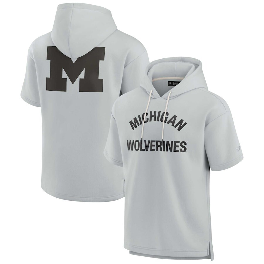 

Пуловер с капюшоном Fanatics Signature Michigan Wolverines, серый