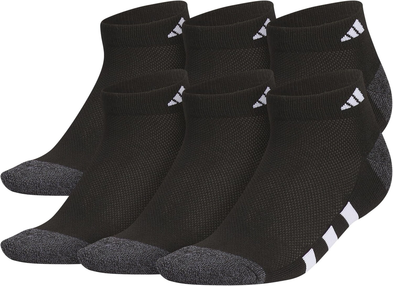 

Носки Adidas Athletic Cushioned 6-Pack Low Cut, цвет Black/Onix Grey/White