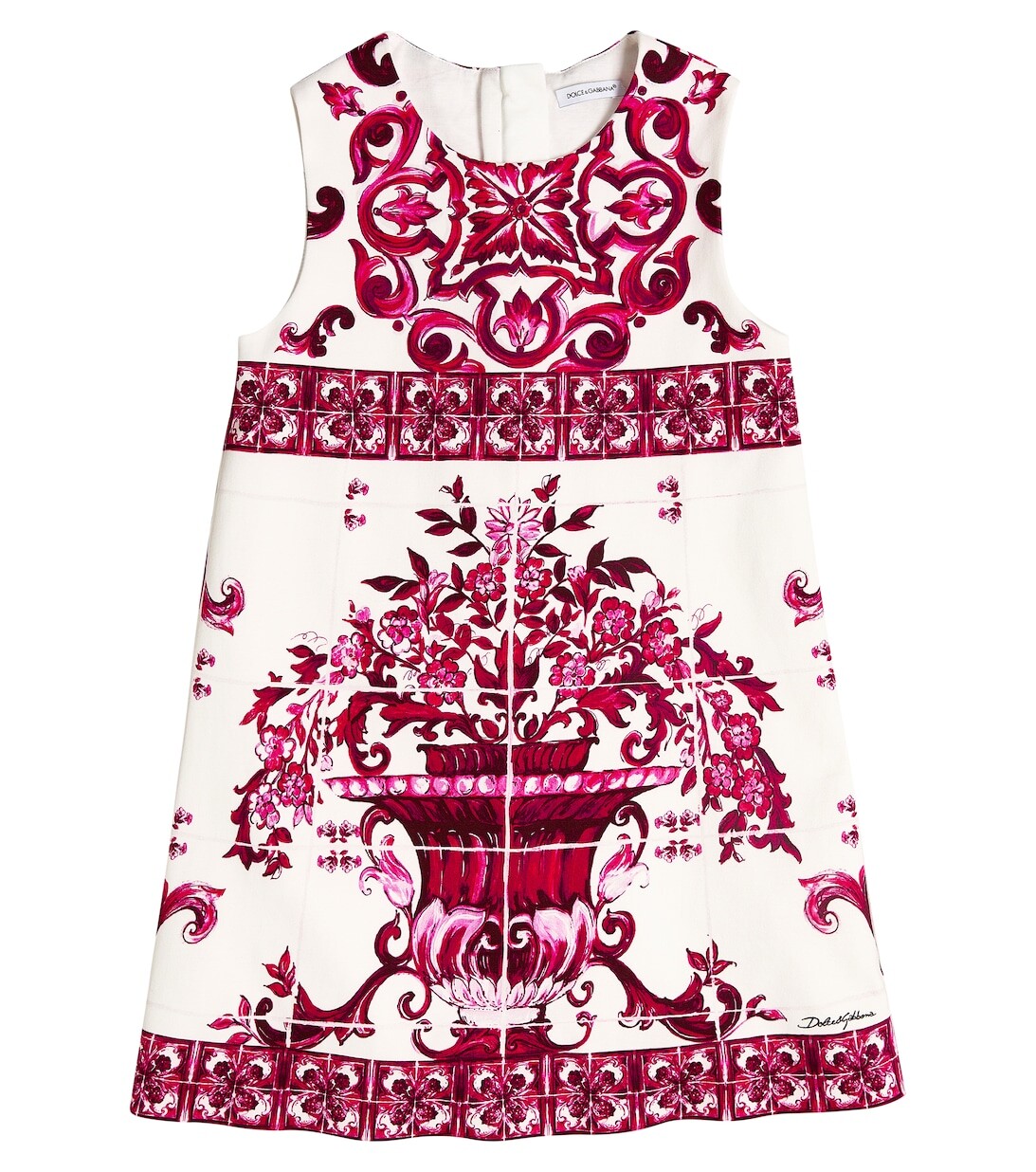 

Платье из хлопка с принтом Dolce&Gabbana, розовый