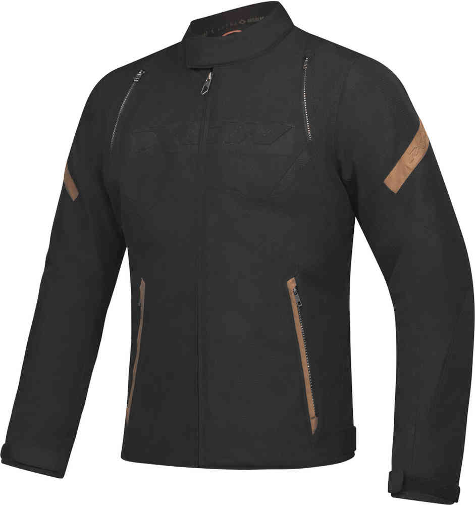 Водонепроницаемая мотоциклетная текстильная куртка в стиле ретро Striker Ixon, черно-коричневый