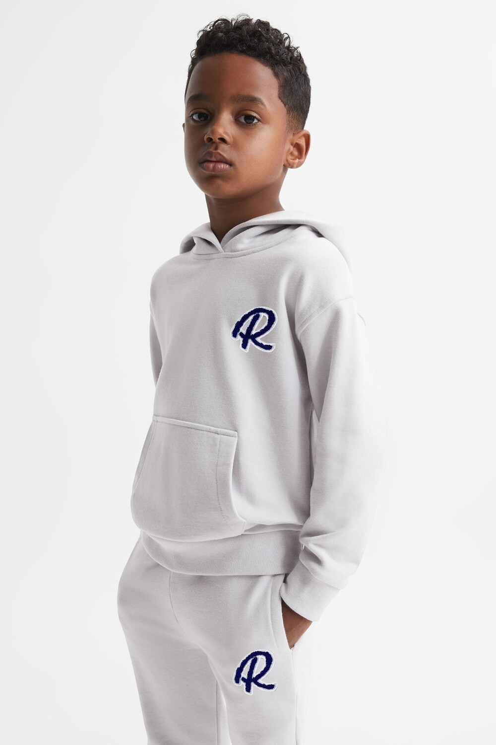 

Толстовка Oversized с логотипом Cade Reiss, синий