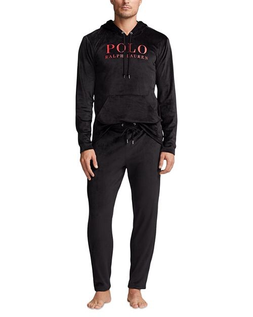 

Велюровая толстовка с длинными рукавами Polo Ralph Lauren, цвет Black