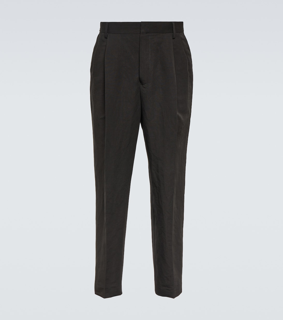 Прямые брюки из льна и хлопка Dries Van Noten, черный прямые брюки из хлопка и льна incotex серый